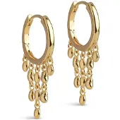 Enamel Copenhagen Hoops, Nara Rain - Gold - ONE SIZE