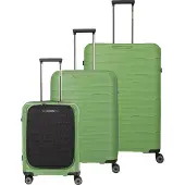 Travelite Mooby 4-pyöräinen Matkalaukkusetti 3-osainen Laajennettava Vihreä