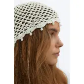 Gina Tricot Crochet Beanie - Cream - ONE SIZE