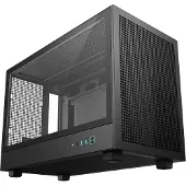 DeepCool CH260 black mini tower case for a micro-ATX motherboard with tempered glass and window and mesh front (R-CH260-BKNGM0-G-1)