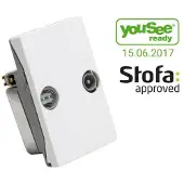 Triax Wall Outlet FM/TV TD 263E White