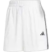 Adidas Urheiluhousut 'ESSENTIALS 3-STRIPES LIFESTYLE WOVEN' musta / valkoinen