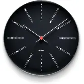 Arne Jacobsen - Bankers Seinäkello 21 cm Musta