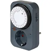 Brennenstuhl – Timer switch MZ 20, mechanical timer socket (daytime timer increased contact protection) (1506450)