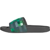 Adidas Rantakengät 'ADILETTE SHOWER - MINECRAFT' antrasiitti / vaaleanvihreä / tummanvihreä / valkoinen
