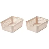 Liewood Makeeva Basket L 2-Pack - Cream - ONE SIZE