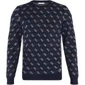 GUESS for man. M6YR11Z0916 Navy 4G Logo Jacquard Martin Jersey (XL), Casual, Polyester