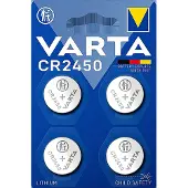 Varta CR2450, Kertakäyttöinen akku, CR2450, Litium, 3 V, 4 kpl, 570 mAh (06450101404)