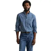 Gant Reg Indigo Check Shirt - Blue - XXXL