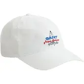 Gant Graphic Crinkled Cap - White - ONE SIZE