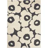 Marimekko Unikko matto ulkokäyttöön 140 x 200 cm, harmaa/creme