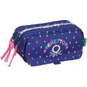 Safta Benetton Drop 21.5x10x8 Cm Triple Kynäkotelo