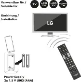 Schwaiger UFB100LG 533, TV, IR Langaton, Painikkeiden painaminen, Musta (UFB100LG533)