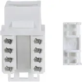 Logilink NK4056, Kulmikas, Valkoinen, RJ-45, RJ-45, Naaras, Naaras