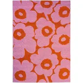 Marimekko Unikko matto ulkokäyttöön Pink-oranssi, 160x230 cm