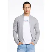 Lindbergh Ecovero L/S Zip Cardigan - Grey - L