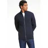Lindbergh Knitted Zip Cardigan - Navy - L