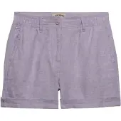Superdry for woman. W7110496A Shorts Mid Rise Linen lilac (28), Casual, Purple