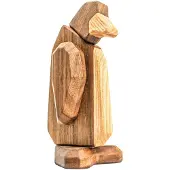 FableWood - Puufiguuri Pingviini 13 cm Pähkinä/Saarni