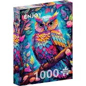 Enjoy Puzzle ENJOY Dazzling Owl 1000p palapeli