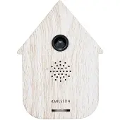 Karlsson Sound Box Modern Cuckoo White Wash - Black - Ø 12 CM