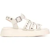 Xti for woman. 14523802-HIELO Sandals 145238 off-white (36), Flat, Buckle, Casual