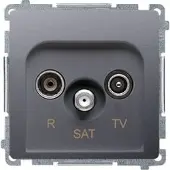 Kontakt Simon Basic antenniliitin, hopea matta