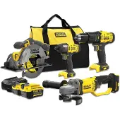 Stanley Työkalusarja SFMCK469M2-QW (SFMCD711 + SFMCF800 + SFMCG400 + SFMCS500); 2x4,0 Ah akku