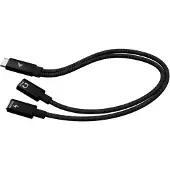 I-Tec C31DUALSPLITTERCBLPD, 0,3 m, USB C, 2 x USB C, USB 2.0, Musta