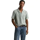 Gant Reg Gmnt Dyed Linen Ss Camp Shirt - Green - M