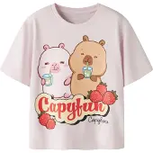 Name it Paita 'NKFAbbi Capybara' brokadi / roosa / tummanpunainen / musta