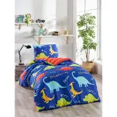 L'essentiel Maison Eponj Home lasten Pussilakana setti Dinosaurs, 140x200 cm, 2 osaa