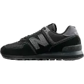 New Balance for man. ML574V3 Trainers 574 Core black (45), Leather, Flat, Laces, Casual