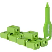 Lindy 47912, Portin lukitsin + avain, SFP, Vihreä, Akryylinitriilibutadieenistyreeni (ABS), 10 kpl, Muovipussi