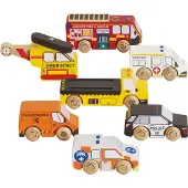 Le Toy Van Pelastusajoneuvo- ja helikopterisetti - 7 osaa