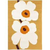 Marimekko Unikko 60th Anniversary matto ulkokäyttöön 200 x 280 cm, oranssi
