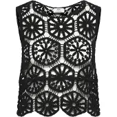 JDY Jdyvic S/L O-Neck Top Knt - Black - M
