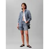 Calvin Klein Denim Boyfriend Shirt Overnight - Blue - XXS