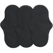 Imse Vimse Sanitary Pads Active Regular, Black 3-Pack - Black - ONE SIZE