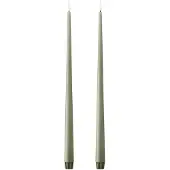 Ester & Erik Led Taper Candle 40Cm 2-Pack - Green - H:40CM