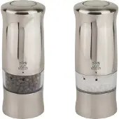 Peugeot Zeli Set of Electric Salt and Pepper Mills in ABS Stainless Steel effect 14cm