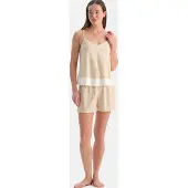 Dagi Pyjamashortsit beige / kerma