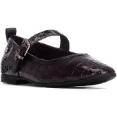 Carmela for woman. 16256204-BURDEOS Garnet 162562 leather ballet flats (36), 1 to 3 cm, Buckle, Casual, Maroon, Classic, Patent Leather