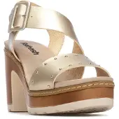 Refresh for woman. 17520805-ORO Sandals 175208 gold (41), 8 to 10 cm, Buckle, Casual