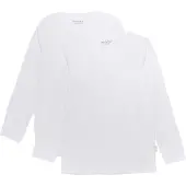 Minymo Basic 35 -T-Shirt Ls (2-Pack) - White - 104