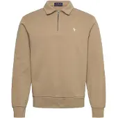 Ralph Lauren Loopback Fleece Quarter-Zip Sweatshirt - Beige - M