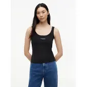 Tommy Hilfiger Tjw Slim Script Rib Tank - Black - S