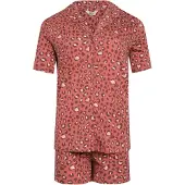 Dagi Pyjamashortsit roosa / punainen / tummanpunainen