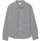 Calvin Klein Ls Yd Stripe Seersucker Classic - Grey - XL