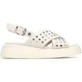 Xti for woman. 14523902-HIELO Sandals 145239 off-white (37), Flat, Buckle, Casual